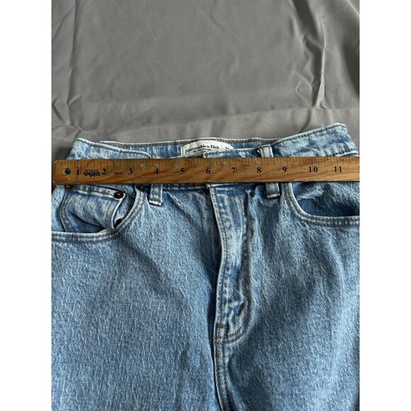 Abercrombie & Fitch Womens 90 Straight Ultra High Rise Jeans Light Blue 24/00 - Picture 5 of 6